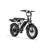 JASION RetroVolt Electric Bike - Motor 500W Battery 48V12.5AH 20 Inch Wheels Mechanical Disc Brakes - Silver gradient